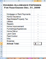 Printables Clergy Housing Allowance Worksheet housing allowance worksheet davezan clergy bloggakuten